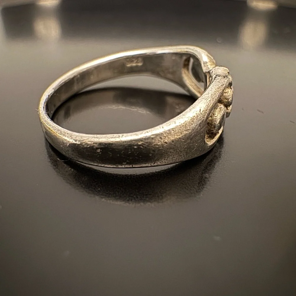 Sterling Silver Flower Scrollwork Ring